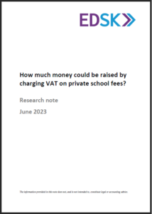VAT ON PRIVATE SCHOOL FEES